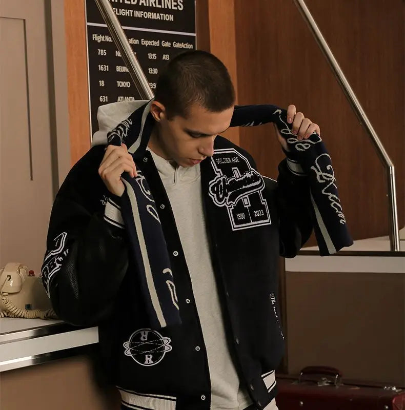 Men's American style jacket Y2K retro
