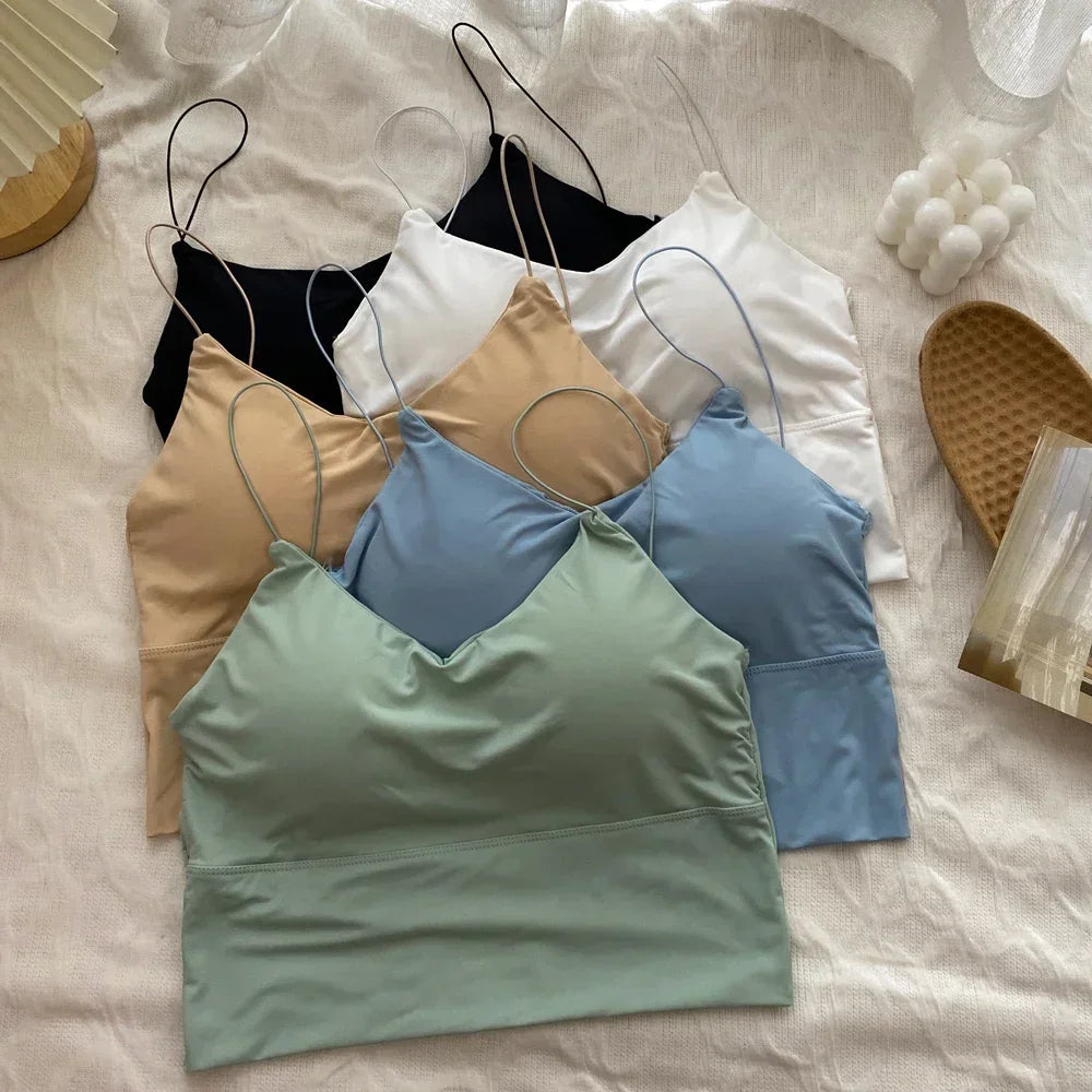 Tops Sleeveless Cotton Bustier