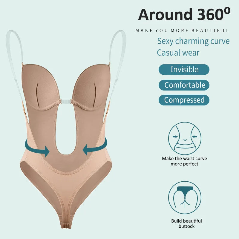 Body Shaper Bra Backless Bodysuit