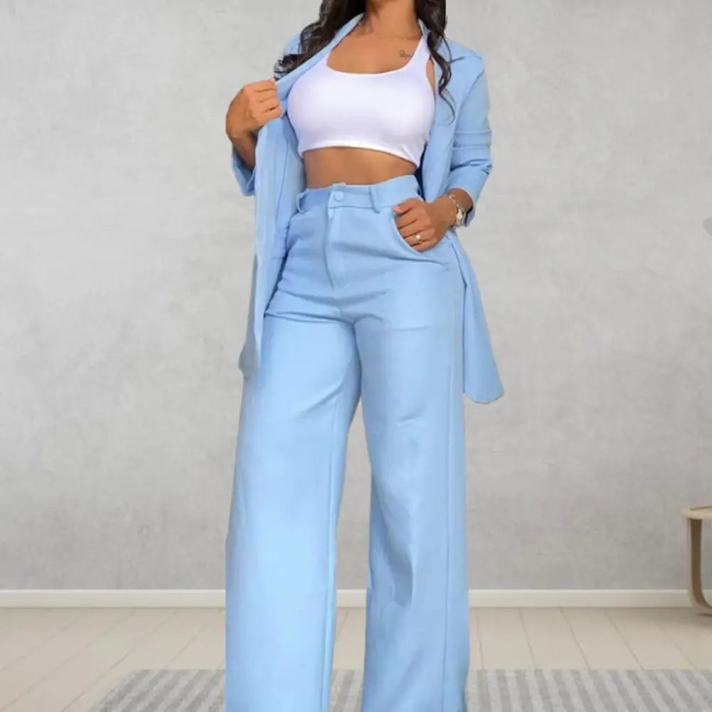 Elegant Women's Blazer and Pants Two Piece Set  Outifits