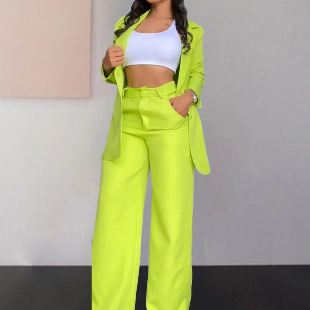Elegant Women's Blazer and Pants Two Piece Set  Outifits