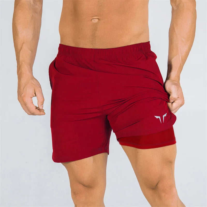 double-deck fitness shorts
