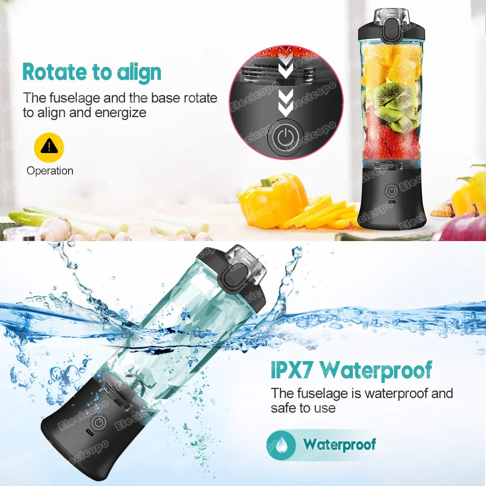 Portable smoothie blender