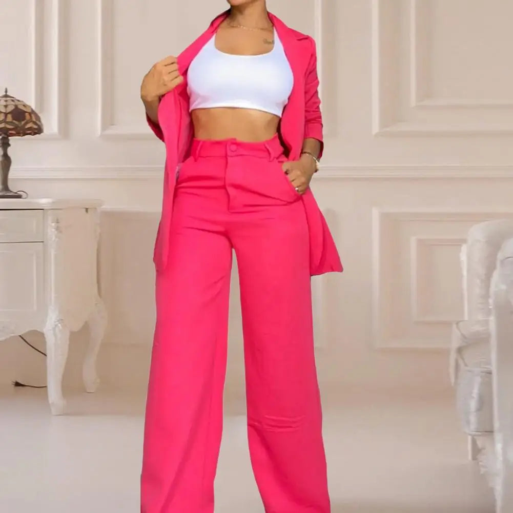Elegant Women's Blazer and Pants Two Piece Set  Outifits