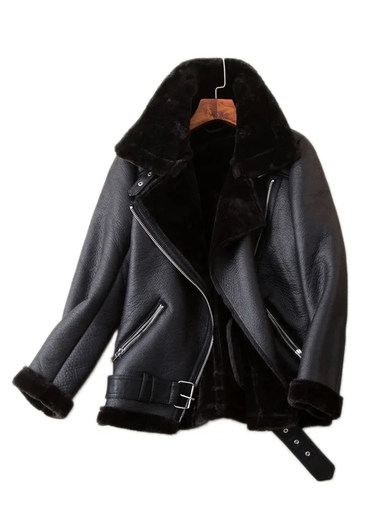 Winter Coats Women - Leather Jacket
