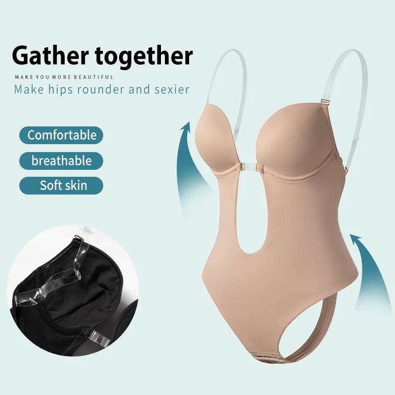 Body Shaper Bra Backless Bodysuit