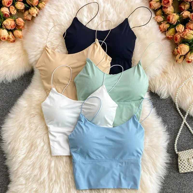 Tops Sleeveless Cotton Bustier